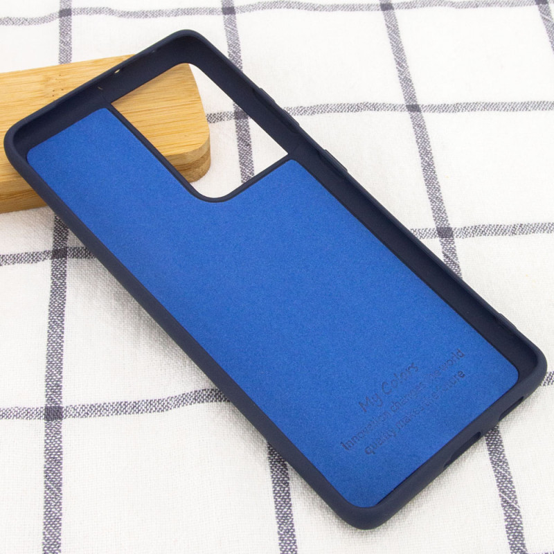 Фото Чохол Silicone Cover Full without Logo (A) на Samsung Galaxy S21 Ultra (Синій / Midnight blue) в маназині vchehle.ua