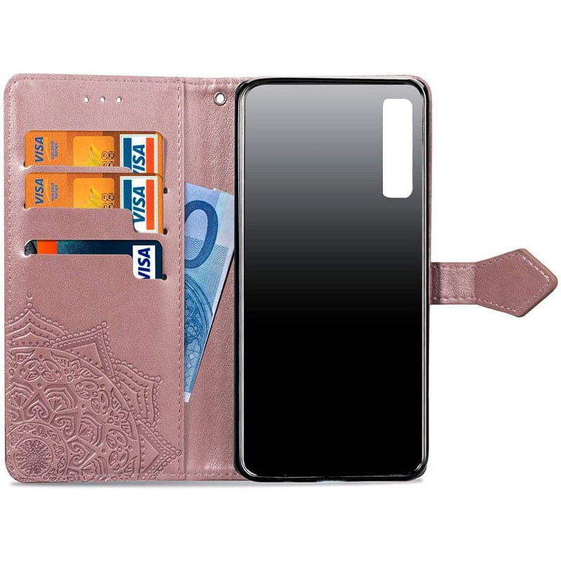 Купить Кожаный чехол-книжка Art Case с визитницей для Samsung A750 Galaxy A7 (2018) (Розовый) на vchehle.ua