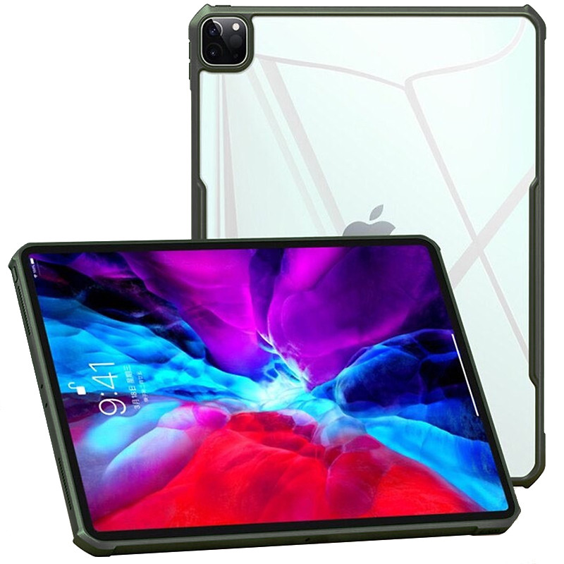 Фото TPU+PC чехол Xundd c усиленными углами для Apple iPad Pro 12.9" (2020-2022) (Бесцветный / Черный) на vchehle.ua
