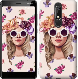 

Чохол Дівчина з квітами v2 на Nokia 5.1 670914