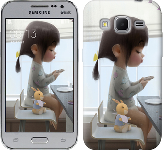 

Чехол Милая девочка с зайчиком для Samsung Galaxy Core Prime G360H 636425