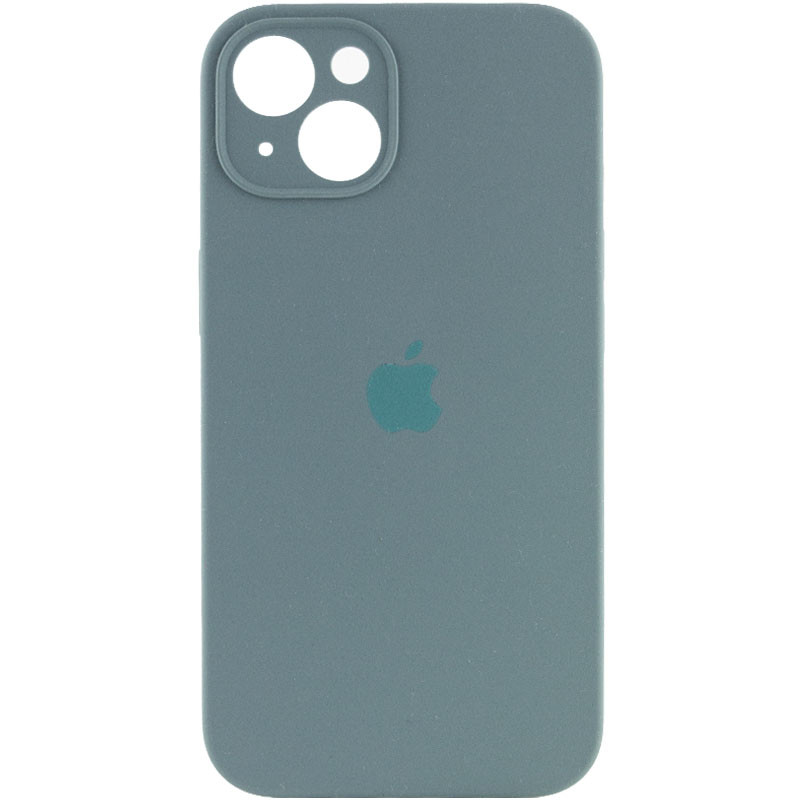 Чехол Silicone Case Full Camera Protective (AA) для Apple iPhone 15 Plus (6.7") (Зеленый / Pine green)