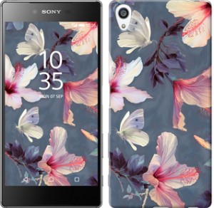 Чехол Нарисованные цветы для Sony Xperia Z5 Premium E6883