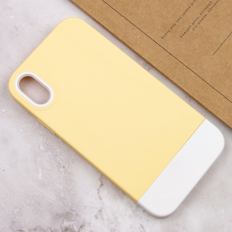 Фото Чехол TPU+PC Bichromatic для Apple iPhone XR (6.1") (Creamy-yellow / White) в магазине vchehle.ua