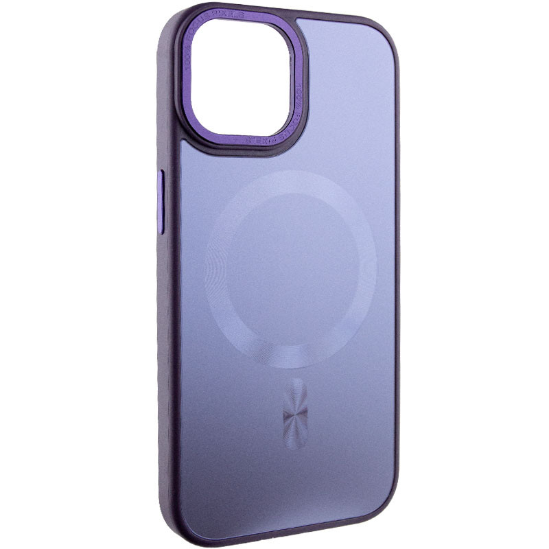 Фото Чохол TPU+Glass Sapphire Midnight Open Camera with Magnetic Safe на Apple iPhone 15 (6.1") (Фіолетовий / Deep Purple) на vchehle.ua