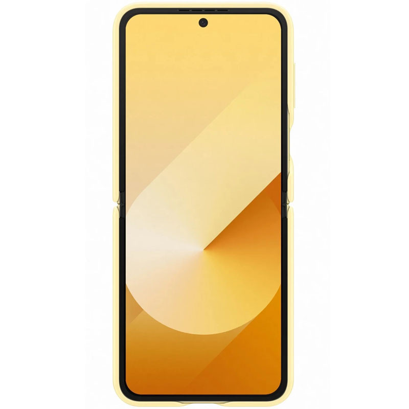 Фото Шкіряний чохол Leather Case (AAA) на Samsung Galaxy Z Flip6 (Yellow) в маназині vchehle.ua