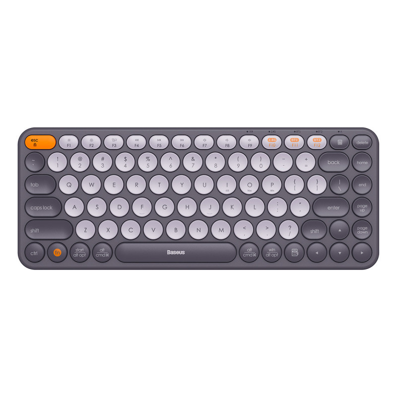 Бездротова клавіатура Baseus K01A Wireless Tri-Mode Keyboard (English Version) (B00955503) (Frosted Gray)