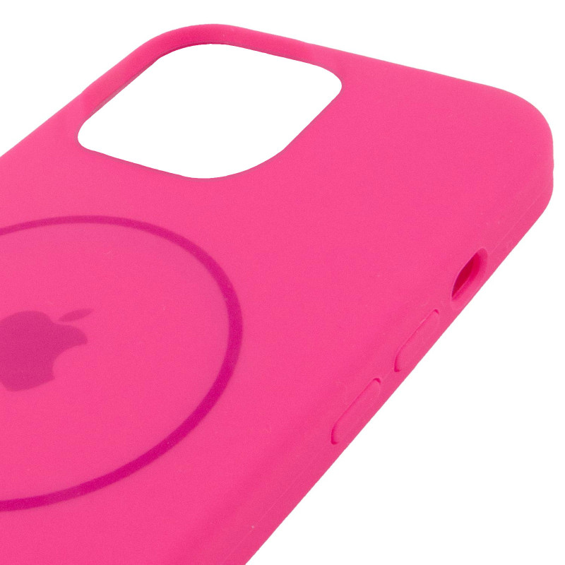 Чохол Silicone Case Full Protective (AA) with Magnetic Safe на Apple iPhone 11 Pro Max (6.5") (Рожевий / Barbie pink) в магазині vchehle.ua