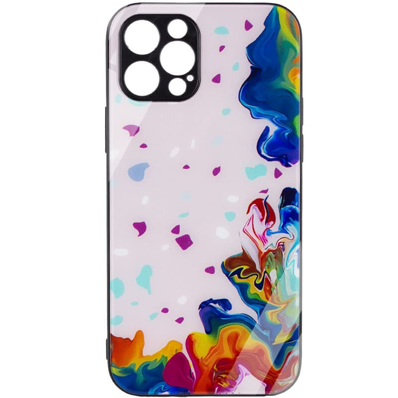 TPU+Glass чехол Diversity для Apple iPhone 12 Pro (6.1") (Stains multicolored)