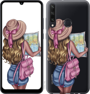 

Чехол Девушка с картой для Huawei Y6p 936267