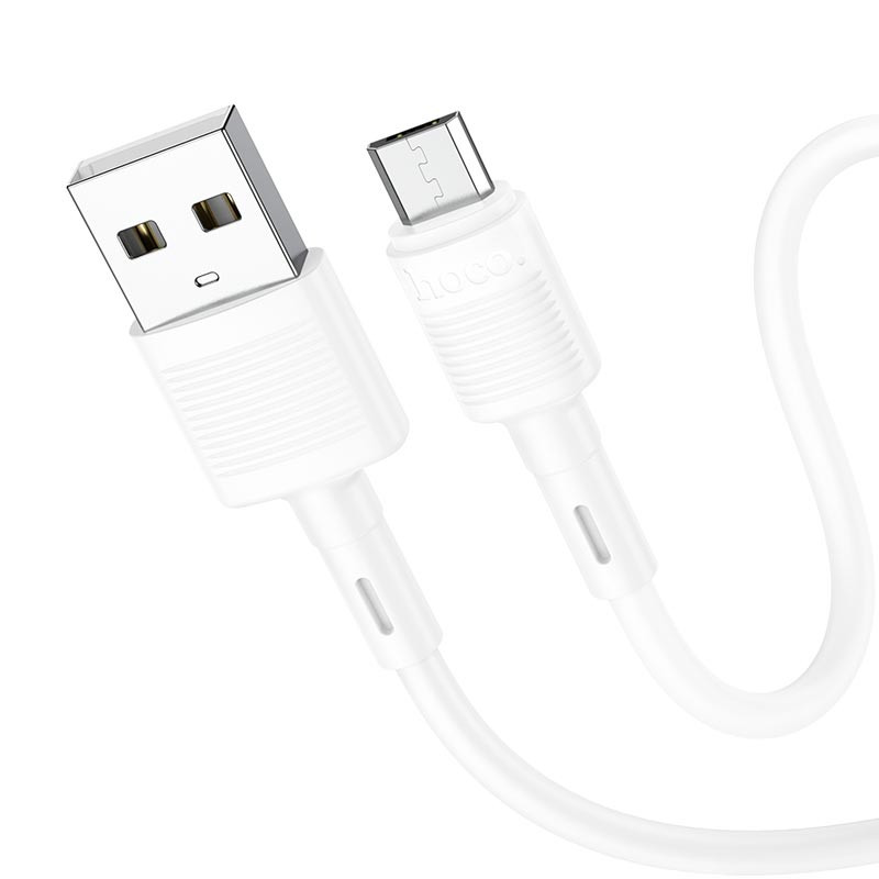 Фото Дата кабель Hoco X83 Victory USB to MicroUSB (1m) (White) на vchehle.ua