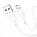 Фото Дата кабель Hoco X83 Victory USB to MicroUSB (1m) (White) на vchehle.ua