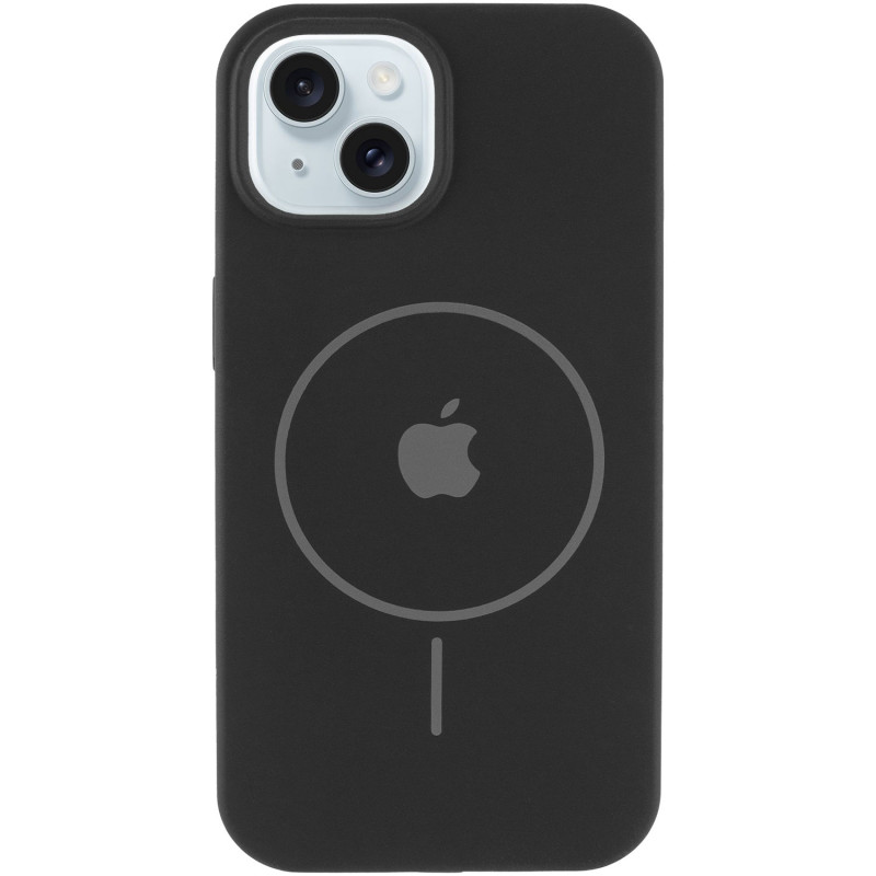 Фото Чохол Silicone Case Full Protective (AA) with Magnetic Safe на Apple iPhone 15 (6.1") (Чорний / Black) на vchehle.ua