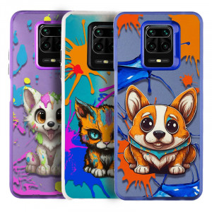 TPU+PC чехол TakiTaki Graffiti magic glow для Xiaomi Redmi Note 9 Pro Max