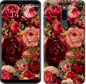 Чехол Цветущие розы для Meizu Note 8