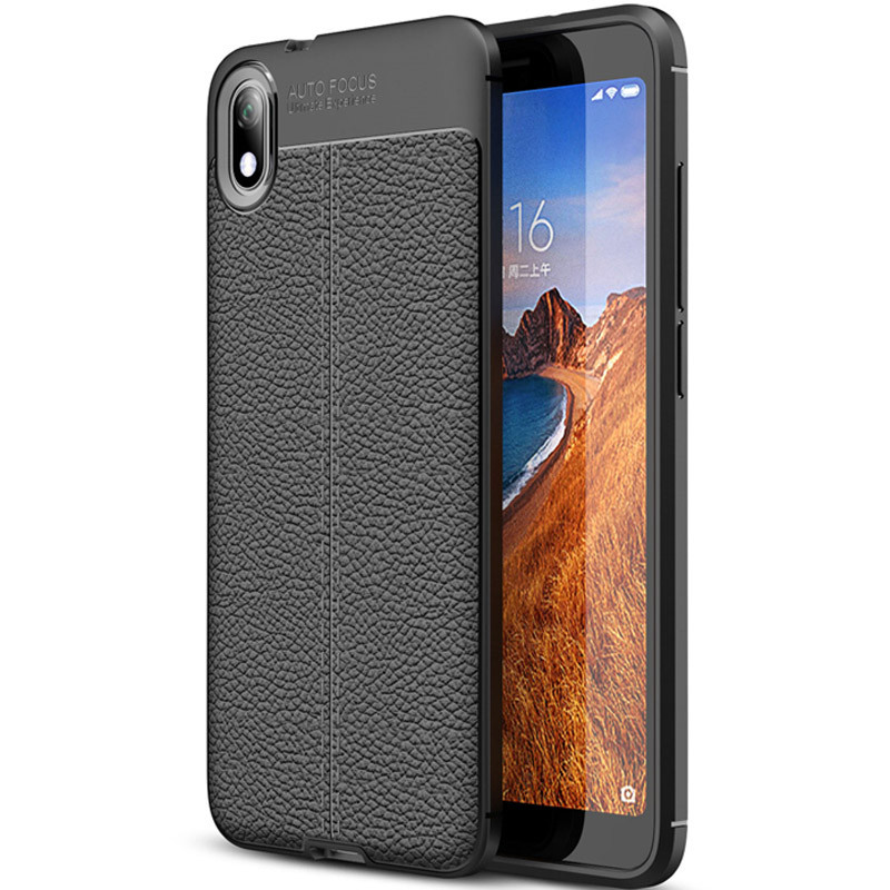 

TPU чохол фактурний (з імітацією шкіри) на Xiaomi Redmi 7A (Чорний) 770368