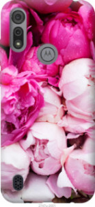 Чехол Розовые пионы для Motorola E6s