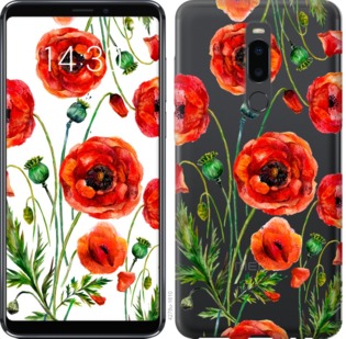 

Чехол Нарисованные маки для Meizu Note 8 744036