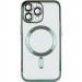 Фото TPU чохол Fibra Chrome with Magnetic safe на Apple iPhone 13 Pro Max (6.7") (Green) в маназині vchehle.ua