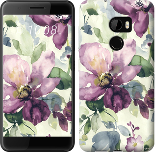 

Чехол Цветы акварелью для HTC One X10 631951