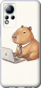 Чехол Funny Capybara CEO Working для Infinix Note 12