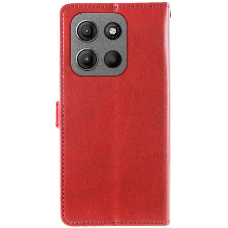 Фото Кожаный чехол-книжка GETMAN Gallant (PU) для Motorola Moto G15 4G (Красный) на vchehle.ua