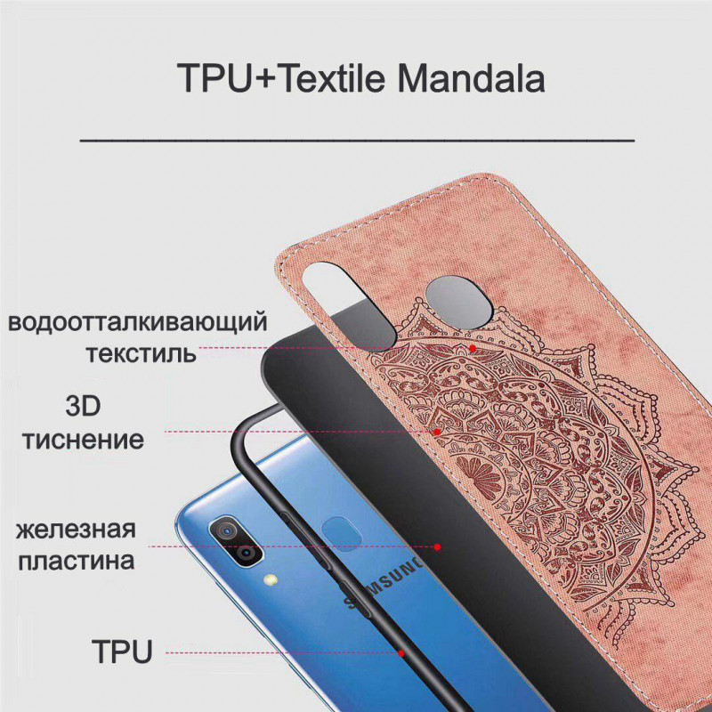 Фото TPU+Textile чехол Mandala с 3D тиснением для Xiaomi Redmi K30 / Poco X2 на vchehle.ua