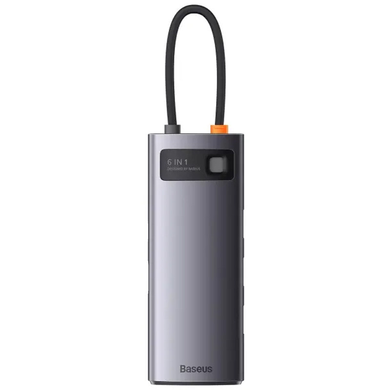 Фото Переходник HUB Baseus Metal Gleam Series 6-in-1 Multifunctional Type-C (CAHUB-CW) (Gray) в магазине vchehle.ua