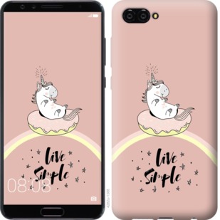 

Чехол Единорожка в пончике для Huawei Nova 2S 719496