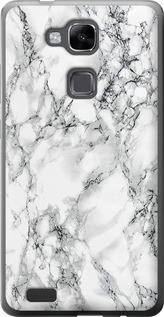 Чехол Мрамор белый для Huawei Ascend Mate 7
