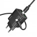 СЗУ Hoco N56 Fundador PD30W four-port (2USB-A/2C) + кабель Type-C to Lightning (Black) в магазине vchehle.ua