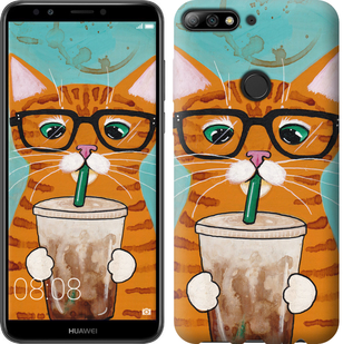 

Чехол Зеленоглазый кот в очках для Honor 7C pro 667169
