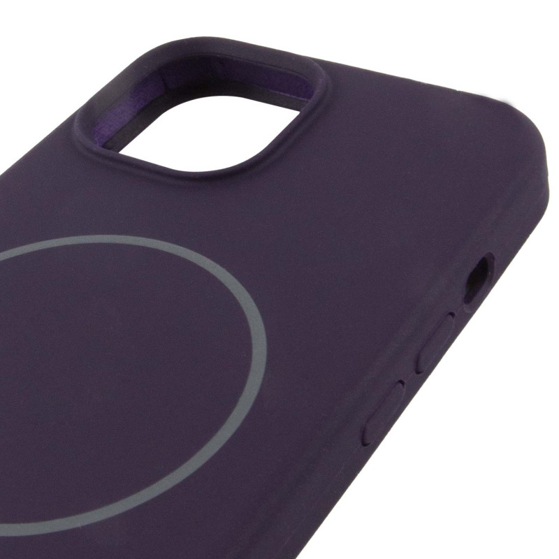 Чохол Silicone Case Full Protective (AA) NO LOGO with Magnetic Safe на Apple iPhone 15 Plus (6.7") (Фіолетовий / Elderberry) в магазині vchehle.ua