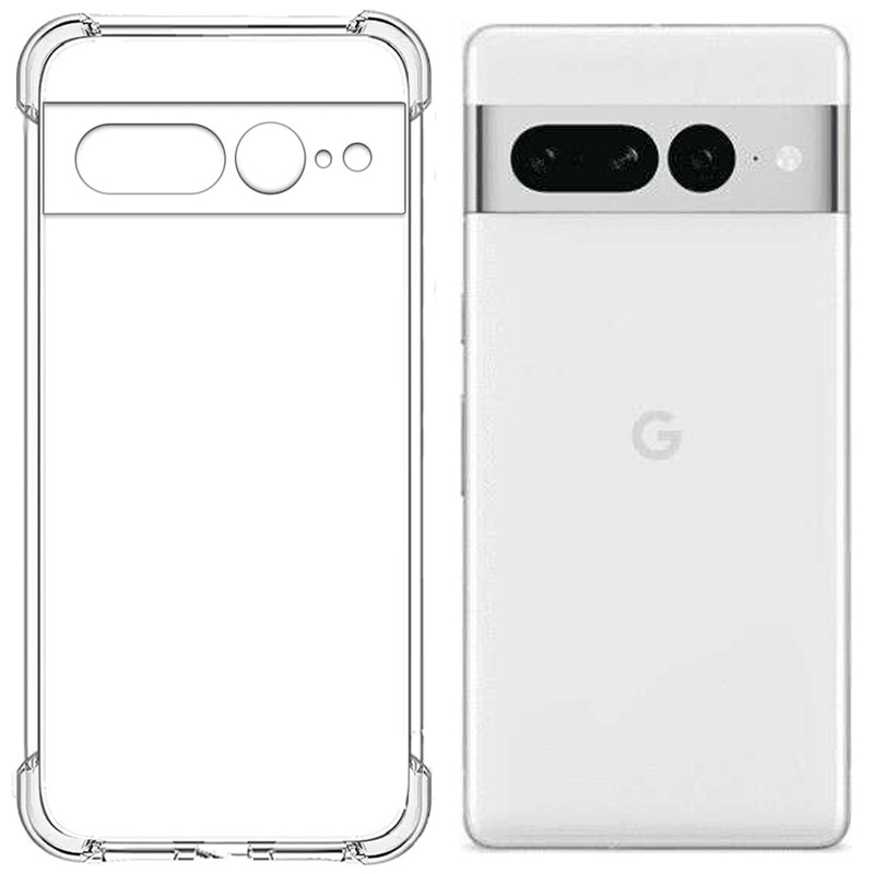 TPU чехол GETMAN Ease logo усиленные углы Full Camera для Google Pixel 7 Pro (Бесцветный (прозрачный))