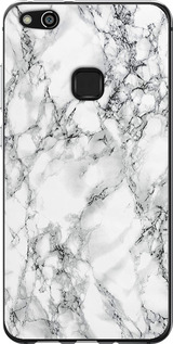 Чехол Мрамор белый для Huawei P10 Lite