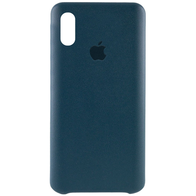 Уценка Кожаный чехол AHIMSA PU Leather Case Logo (A) для Apple iPhone X / XS (5.8") (Эстетический дефект / Зеленый)