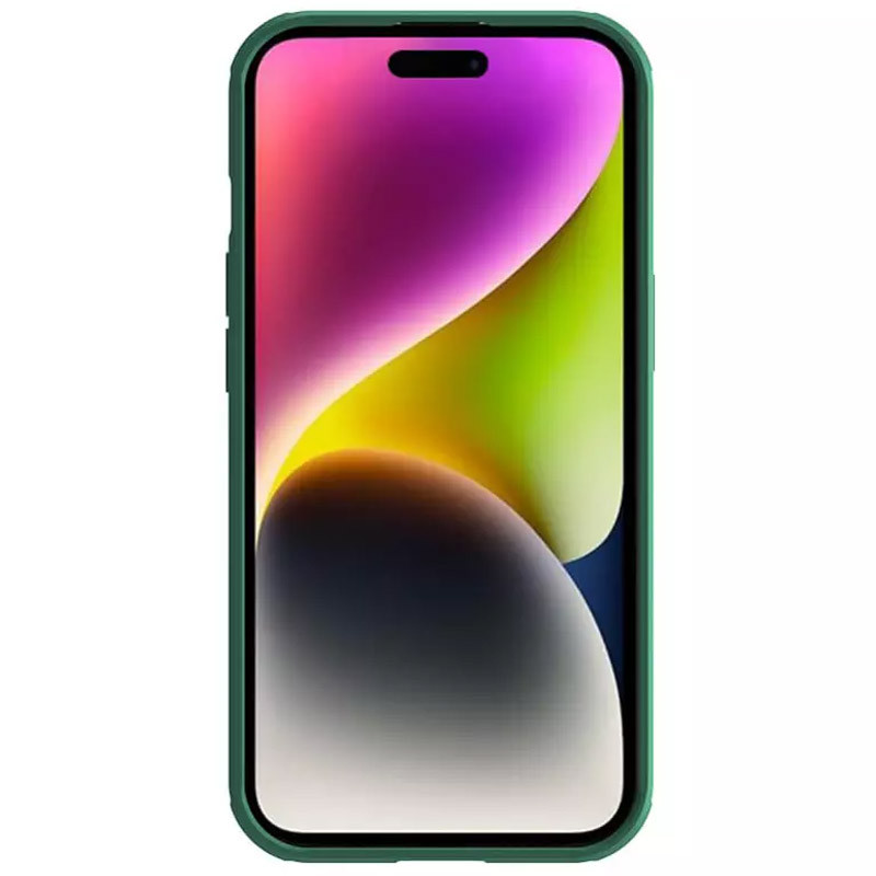 Фото Карбонова накладка Nillkin CamShield Pro на Apple iPhone 15 (6.1") (Deep Green) в маназині vchehle.ua