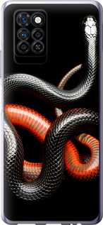 

Чохол Червоно-чорна змія на чорному тлі на Infinix Note 10 Pro 1685290