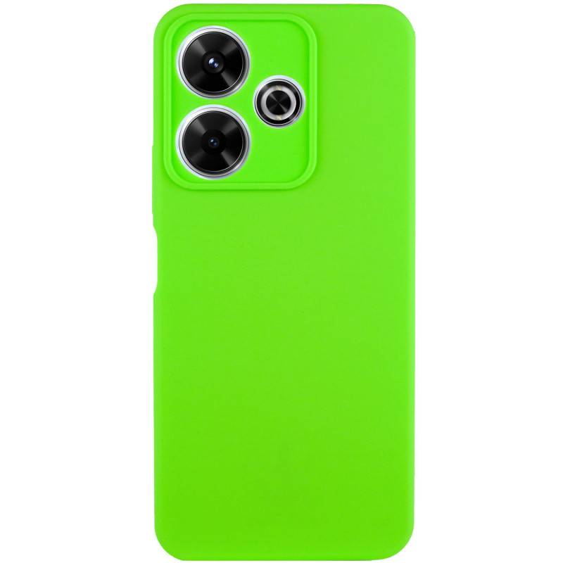 Чехол Silicone Cover Lakshmi Full Camera (AA) для Xiaomi Redmi 13 4G / Poco M6 4G (Салатовый / Neon Green)