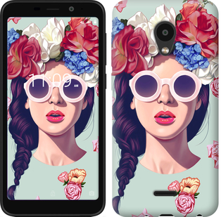 

Чохол Дівчина з квітами на Meizu C9 689920