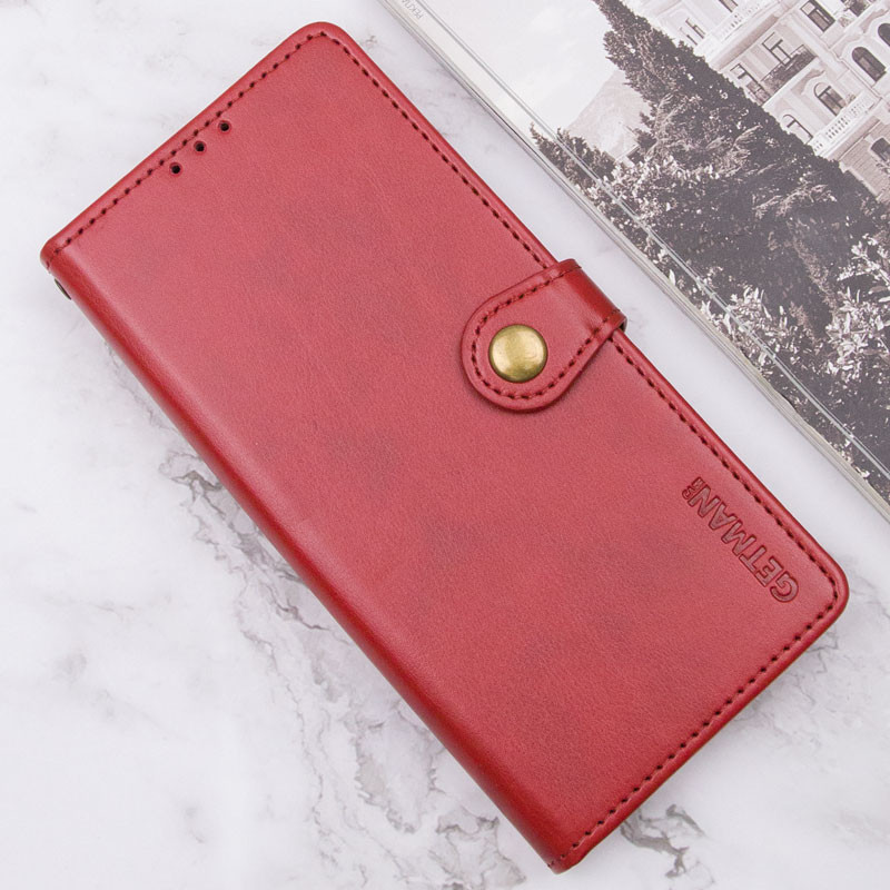 Кожаный чехол-книжка GETMAN Gallant (PU) для Xiaomi Redmi Note 14 5G (Красный) в магазине vchehle.ua