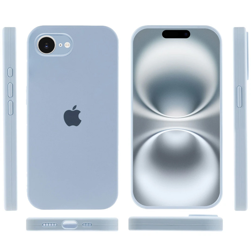 Фото Чохол Silicone Case Full Camera Protective (AA) на Apple iPhone 16e (6.1") (Блакитний / Sweet Blue) в маназині vchehle.ua