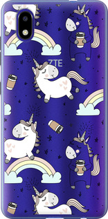 

Чехол Единорог и кофе для ZTE Blade A3 2020 1607255