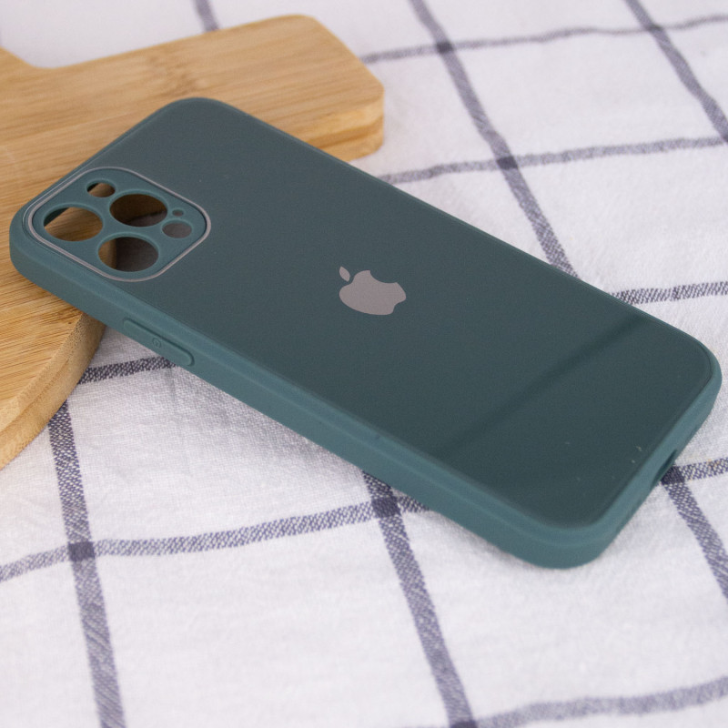 Фото Уценка TPU+Glass чехол GLOSSY Logo Full camera (opp) для Apple iPhone 12 Pro (6.1") (Царапина / Зеленый) на vchehle.ua