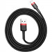 Дата кабель Baseus Cafule Lightning Cable 2.4A (0.5m) (CALKLF-A) (Червоний / Чорний)