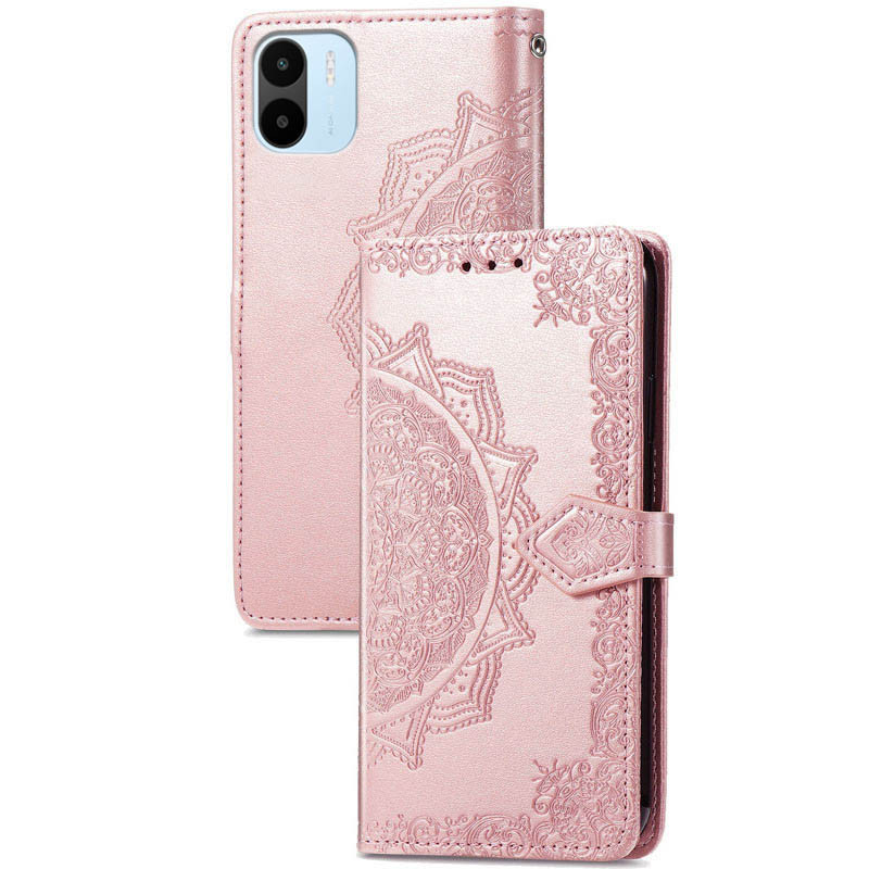 Купить Кожаный чехол (книжка) Art Case с визитницей для Xiaomi Redmi A1 / A2 (Розовый) на vchehle.ua