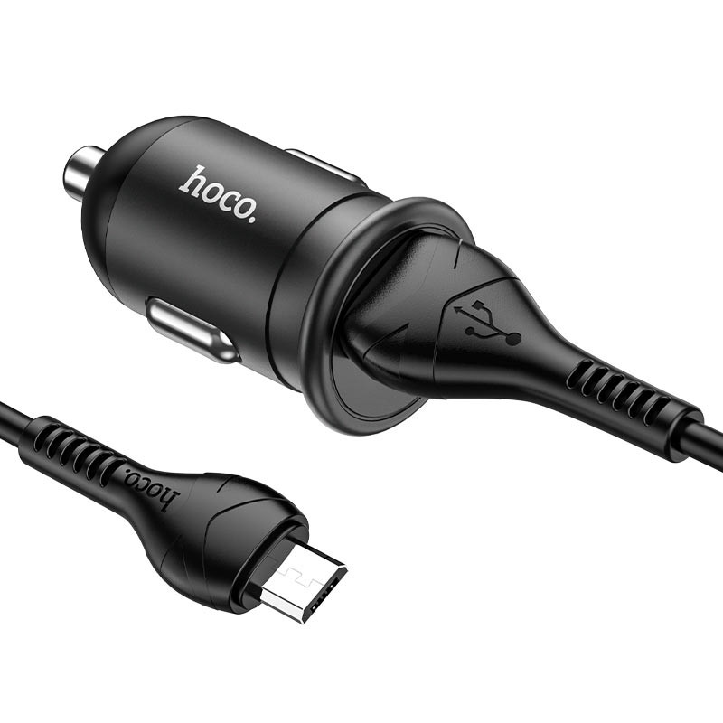 Фото АЗП Hoco Z43 QC3.0 (1USB/18W) + MicroUSB (Чорний) в маназині vchehle.ua