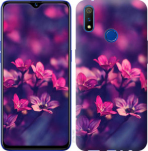 Чехол Пурпурные цветы для Realme 3 Pro