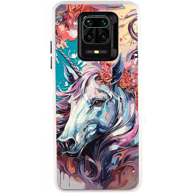 TPU+PC чехол TakiTaki Magic glow для Xiaomi Redmi Note 9s / Note 9 Pro / Note 9 Pro Max (Unicorn / Pink / Purple)