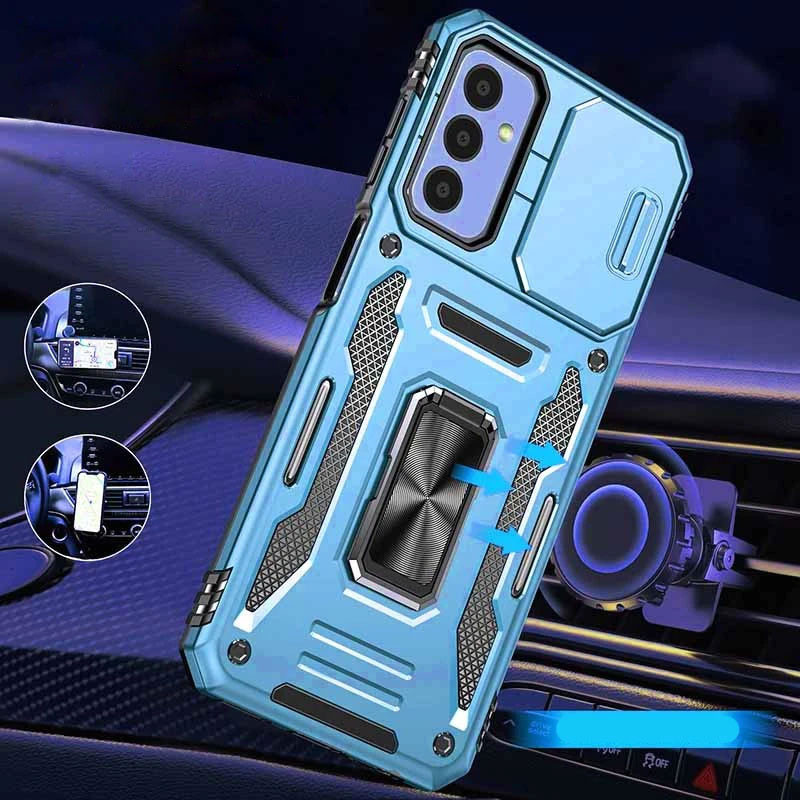 Фото Ударопрочный чехол Camshield Army Ring для Samsung Galaxy A36 5G / A56 5G (Голубой / Light Blue) на vchehle.ua